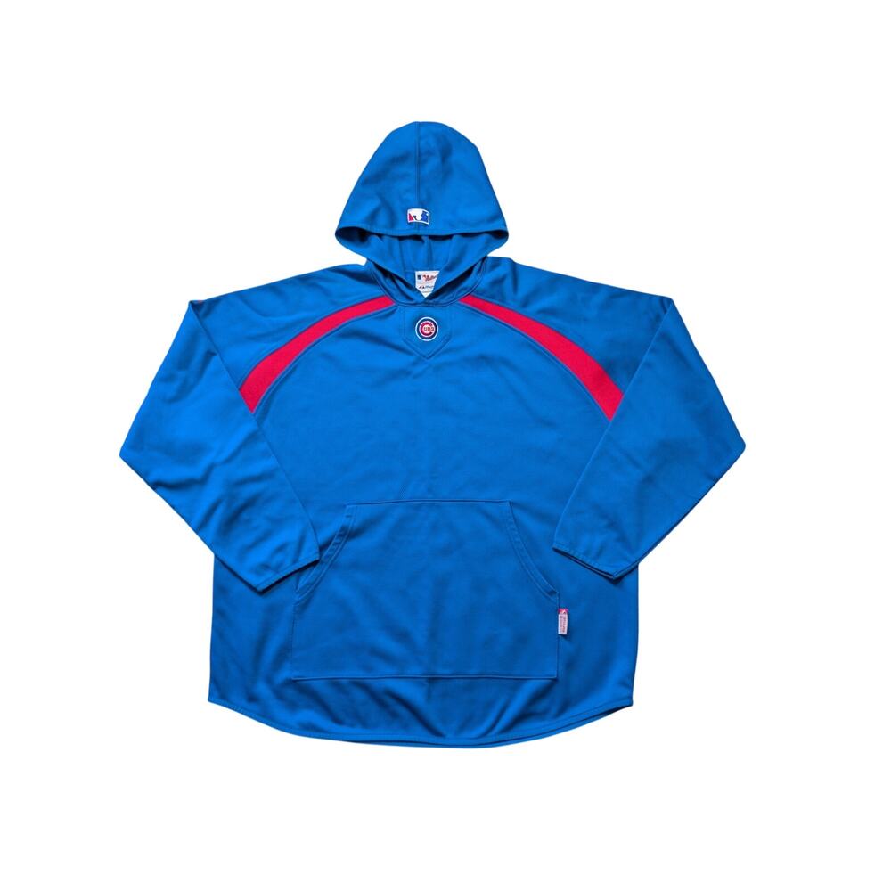 Majestic Athletic Men's Hooded Pullover CHICAGO CUBS; M; Blue Baseball MLB coat
